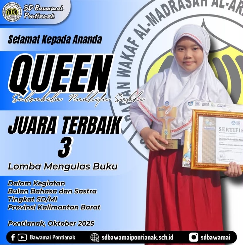Juara Terbaik 3 Lomba Mengulas Buku Kegiatan Bulan Bahasa dan Sastra